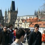 Charles Bridge tourists.