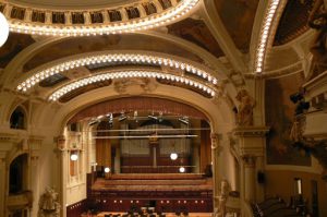 Interior of Municipal House concert hall.