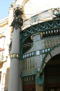 Entry portico of Municipal House.