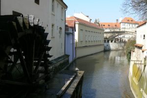 Old mill on the Moldau River.