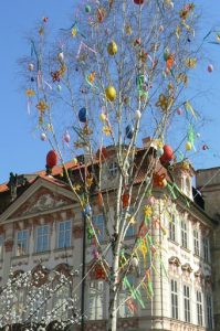 Decorated Easter tree in central old town.