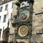 Astronomical clock in old town hall.