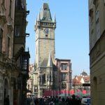 Old Town Hall tower in central Prague.