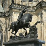 Statue of St. George by St Vitus Cathedral.