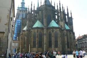 Rear view of St Vitus Cathedral.