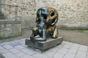 Ominous sculpture at Prague Castle.