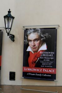 Beethoven poster for concert at Prague Castle.