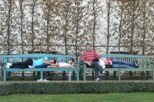 Tired tourists at Wallenstein.
