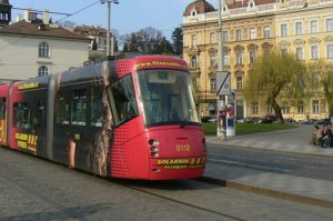 Prague has many trolleys.