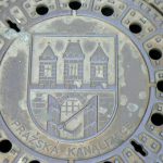 City manhole cover.