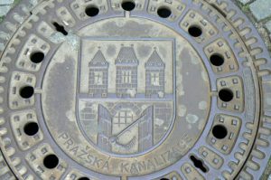 City manhole cover.