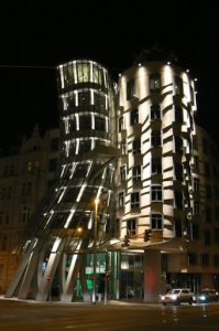 Famous 'Dancing Building' by Frank Gehry.