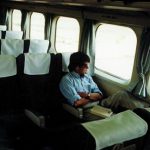 Interior of the Shinkansen.