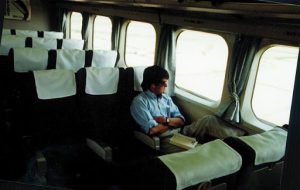 Interior of the Shinkansen.