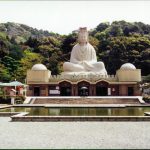 The 80 foot tall Kannon concrete statue was built in