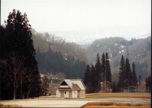 View from the train heading into the ‘Japanese Alps’, a