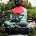 Buddha statue at the Zenko-ji Buddhist Temple. Each statue is