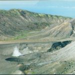 Steam from Mount Usu. Usu has erupted four times since