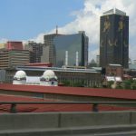 Skyline of Joburg; the tall building is the 138-meter Southern