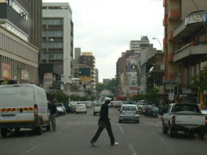 Along a Joburg main street; drug dealers are not uncommon