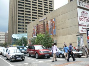 City streets; note new Range Rover car.