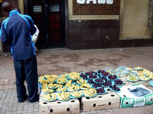 Fruit vendor downtown.