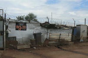 The poorest slums of Soweto.