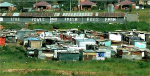 The poorest slums of Soweto.