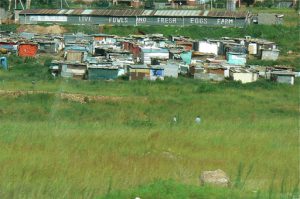 The poorest slums of Soweto.