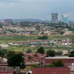 Overview of Soweto and cooling towers.