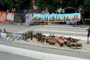 Souvenirs for sale outside the Pierterson Museum.