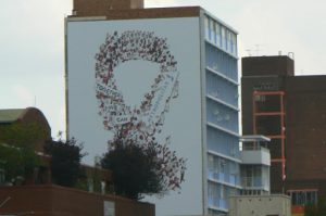 Anti-AIDS wall mural “Together We Can”.