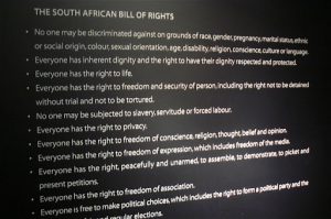 Apartheid Museum: RSA Bill of Rights.