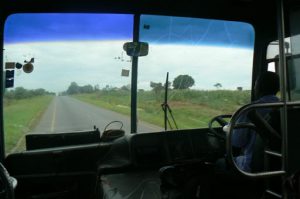 Bus ride to Ilha de Mocambique.
