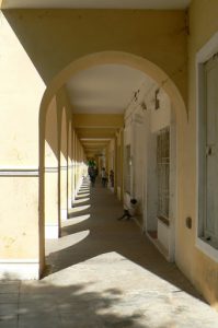 Restored colonnade.