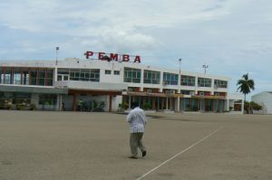 Pemba airport terminal.
