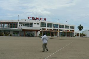 Pemba airport terminal.
