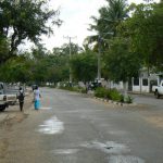 One of the main roads in Pemba along the beach