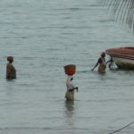 Local fisherwomen along the beach.