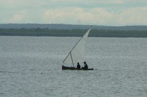 Fishermen along the coast.