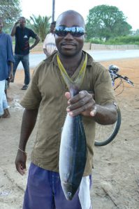 Fisherman with his catch.