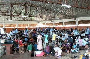 Church service at Arcos-Iris Ministries orphanage.