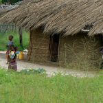 Mud brick and thatch houses are common throughout the countryside.