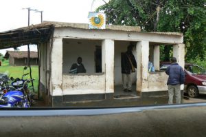 Police checkpoint on the edge of Cuamba; took about half