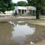 Unpaved street after a rain in Mangochi, Malawi.