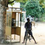 Phone booth with a phone that works.