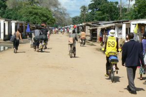 Number 69 is a bicycle taxi very common in Mangochi,
