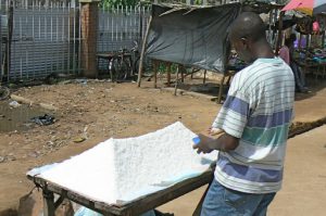 Salt for sale in Mangochi market.