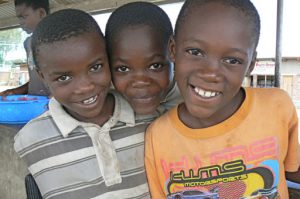 Cute little boys at a market in Mangochi, Malawi.