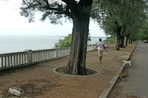 Oceanfront promenade.